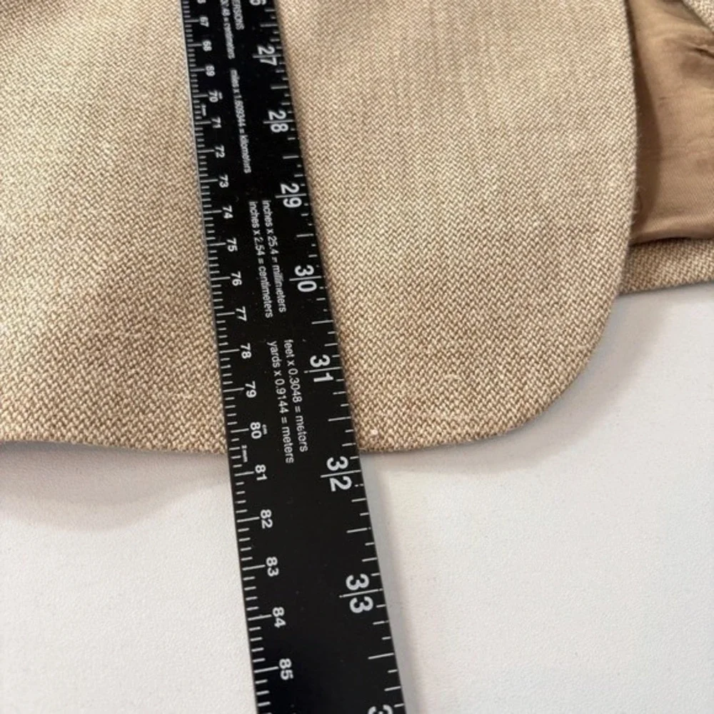 Brooks Brothers Mens 41R Tan Wool Blend 2 Button Blazer Sport Coat Made in Italy